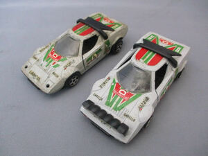 ◆LANCIA STRATOS ミニカー 2点セット◆ランチア ストラトス 約8.5×3.8㎝ 1/43 ノレブ NOREV フランス製 現状引き渡し♪r-60203