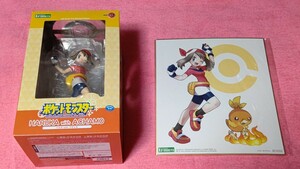 ポケモン コトブキヤ ARTFX J ハルカ with アチャモ フィギュア 購入特典 ありがひとし氏 イラスト色紙 未開封品