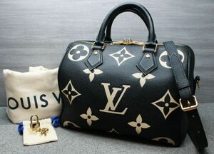 美品 ルイヴィトン M58947 バイカラー モノグラム アンプラント スピーディ バンドリエール25 2way ボストン ハンドバッグ LOUIS VUITTON