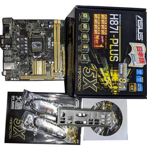 【中古】ASUS H87I-PLUS + Win10Proデジタルライセンス [LGA1150 ITX]