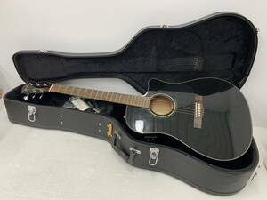 23/126☆Fender　フェンダー　アコースティックギター　CD60CE BLK　エレアコ　ハードケース付　鍵あり　写真追加あり☆A2