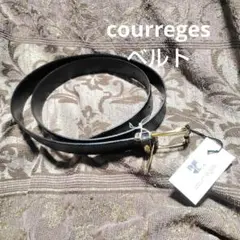 courreges 黒 レザーベルト