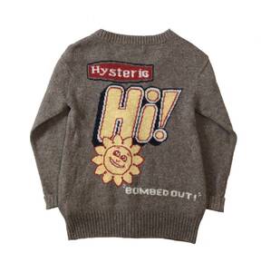 HYSTERIC GLAMOUR ヒステリックグラマー ウール ニット カーディガン セーター ブラウン系 BOMBED OUT Hi！ レディース フリーサイズ 