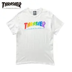 USA 古着 Tシャツ スラッシャー ロゴ THRASHER ホワイト 白