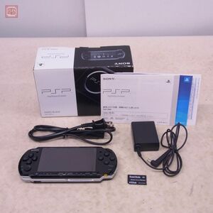 1円〜 動作品 PSP プレイステーション ポータブル 本体 PSP-3000 ピアノブラック PIANO BLACK ソニー SONY 箱説付【10