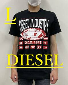 ディーゼル　Tシャツ 　Lサイズ　 ブラック　新品 タグ付　訳あり　4624　DIESEL　T-DIEGOR -L8　A11076 0CATM 900 黒