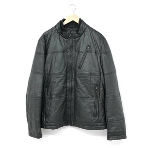 ◆HUGO BOSS ヒューゴボス レザージャケット サイズI56◆ ブラック 羊革 ラムレザー メンズ ミドル丈 革ジャン アウター NOJI