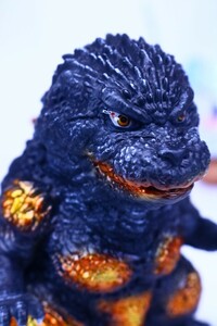 1円 ゴジラ (2023) -GODZILLA- 鎮座獣 ゴジラ ver.2 リペイント 一点物 バーニングゴジラ デフォルメ カスタム burningGODZILLA 怪獣 映画