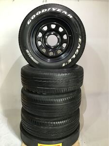 ★ハイエース等★DAYTONA デイトナスチールホイールセット 16インチ GOOD YEAR EAGLE#1 NASCAR 215/65R16 109/107 中古品4本