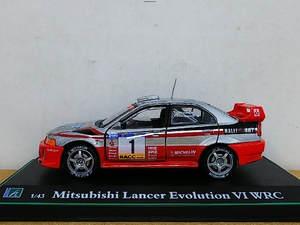 ■ HONGWELL/Cararamaホンウェル・カララマ 1/43 Mitsubishi Lancer Evolution Ⅵ WRC シルバー 三菱ランサーエボリューション ミニカー