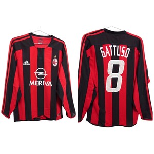 adidas　2004〜2005 ACミラン　ガットゥーゾ　オーセンティック　長袖　AC Milan Gattuso　authentic　Jersey