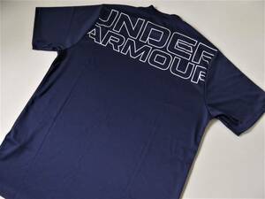 UNDER ARMOUR GOLF アンダーアーマー ゴルフ 吸汗速乾 抗菌防臭 ストレッチ モックネック半袖シャツ　XXL　紺