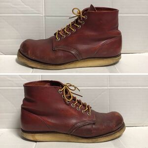 REDWING レッドウィング 半円犬タグ アイリッシュセッター レザー ブーツ プレーントゥ 赤茶 8 1/2 D MADE IN U.S.A. アメリカ製