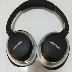 BOSE ヘッドホン headphones ヘッドフォン ボーズ 有線 ブラック&シルバー ケーブル付き 音出し良好 パッド難アリ品