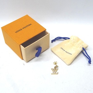 Ft614701 ルイ・ヴィトン ピアス 片方のみ LVロゴ ラインストーン ピアス・レディ LV M01844 ゴールド レディース LOUIS VUITTON 中古