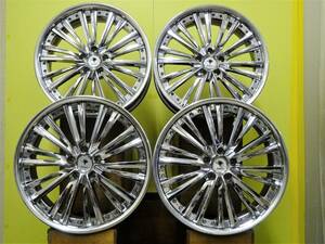 H2125 中古 4本 WEDS クレンツェ マジス MAGISS 20 x 8.5J +37 5H 114.3 ハイパークローム アルファード ヴェルファイア ハリアー RX NX