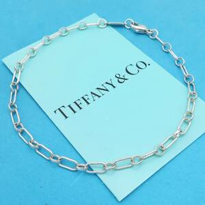 極希少 未使用 Tiffany&Co. ティファニー スクエア リンク シルバー ブレスレット 17㎝ SV925 KK150