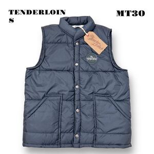 ★年末セール中！ TENDERLOIN テンダーロイン ナイロン ダウン ベスト サークル ワッペン NRA DOWN VEST チャコール ネイビー 灰色 紺 青 S