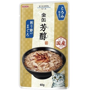 アイシア 金缶 芳醇 削り節入りまぐろ とろみ仕立て 60g 猫用フード