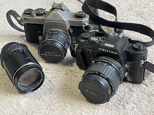 ジャンク ディスプレイ部品取に VINTAGE PENTAXペンタックス 2体 レンズ付き 