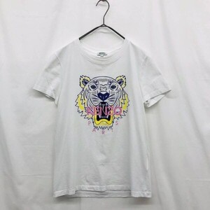 NZ3154●KENZO タイガー プリント Tシャツ●S●ホワイト ケンゾー