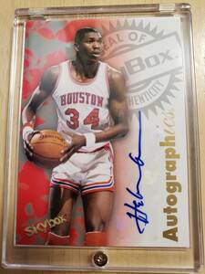 サイン 2013 -14 Fleer Retro HAKEEM OLAJUWON Auto / ハキーム オラジュワン Autograph Skybox Autographics