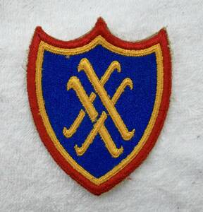 実物 WW2 米国陸軍 第20軍団 肩章 WW2 US ARMY 20TH CORPS SHOULDER PATCH エッジカット 2