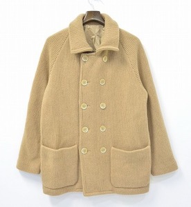 BARENA (バレナ) ニットPコート ニットジャケット ダブルブレスト　PEA COAT ピーコート 48 ジャケット ブルゾン BEIGE