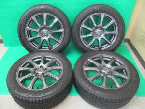 ☆2021年製 バリ溝☆ BRIDGESTONE BLIZZAK VRX3 215/55R17 DUFACT 17×7J+48 5H-100 4本set 埼玉県発 レガシィアウトバック フォレスター 