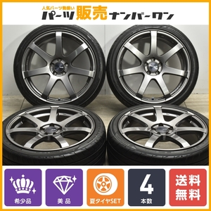 【86 BRZに】ENKEI エンケイ PF07 18in 7.5J +48 PCD100 ヨコハマ アドバン フレバ V701 215/40R18 カローラスポーツ インプレッサ