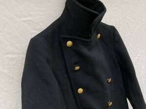 桜ボタン ウール ダブルブレスト コート センターベント JAPAN VINTAGE ジャパンビンテージ 40s50s60s 戦前 戦後 学生服