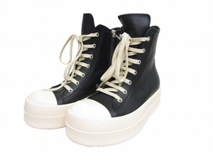 未使用品 リックオウエンス Rick Owens タグ付 24SS MEGA BUMPER SNEAKERS スニーカー ブーツ ハイカット レザー 厚底 39.5 約25.5cm相当