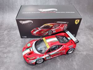 マテルエリート製 1/18 フェラーリ 458 イタリア GT2 ルマン24時間 2011 #51 ferrari 世界限定5,000台　ホットウィール　HotWheels 絶版