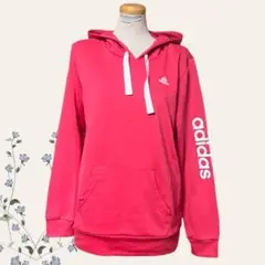 【adidas】（M）長袖プルオーバー/フード/ワンポイント/スポーツ/シンプル