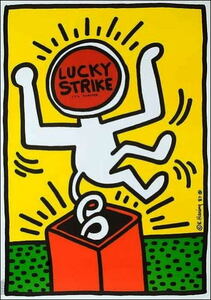 ◆キース・ヘリング◆LUCKY STRIKEポスター◆1ウォーホル、バスキア、バンクシー