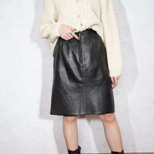 EU VINTAGE LEATHER TIGHT SKIRT/ヨーロッパ古着レザータイトスカート