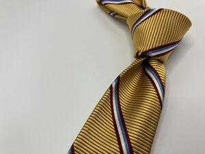 【超美品】BrooksBrothers　ブルックスブラザーズ　レジメンタル柄 ネクタイ 3本以上 送料無料 メンズ ブラウン　0102084