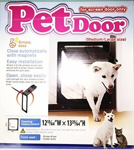 タカラ産業 網戸専用 犬猫出入り口 Lサイズ(中型犬用) PD3742