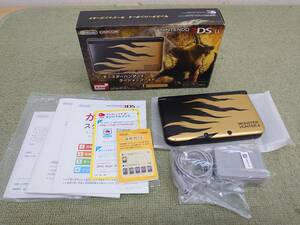 073-A37) 中古品 ニンテンドー3DS LL モンスターハンター4 ラージャンゴールド 動作OK