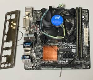 【通電不可】ASRock H170M-ITX/ac /【動作可】Core i3-6100 4GBメモリ2枚 パネル・CPUクーラー 付属 / LGA1151 Mini-ITX