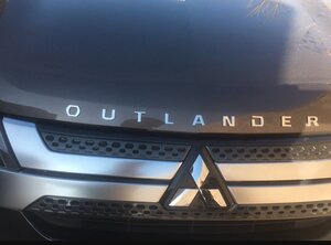 《エンブレム》三菱 MITSUBISHI アウトランダー OUTLANDER PHEV GG2W/GG3W/GF7W/GF8W ボンネット フロント ガーニッシュ 装飾 シルバー