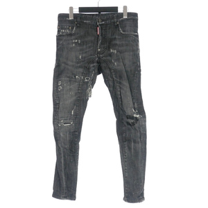 ディースクエアード DSQUARED2 16AW Tidy Biker Jean スキニーデニムパンツ ジーンズ 44 ブラック 黒 S74LB0056 国内正規 メンズ