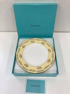 ◇TIFFANY&Co　ティファニー プレート 中皿 ケーキ皿　2枚 直径約 18㎝ 洋食器 未使用　箱有り