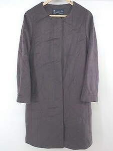 ◇ Sonny Label URBAN RESEARCH ノーカラー 長袖 コート サイズF パープル レディース P