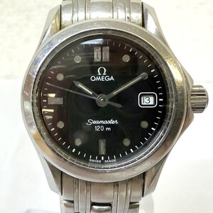 H816-CH4-1612◎【電池交換済み/稼働】 OMEGA オメガ Seamaster シーマスター 120m 2581.50 デイト レディース 腕時計 クォーツ