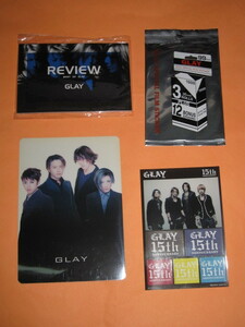 送無★ GLAY グッズ 色々 / ポストカード フィルムステッカー 下敷き ステッカー (review BEST OF GLAY / SOUL LOVE / 15th )　 (※U-1）