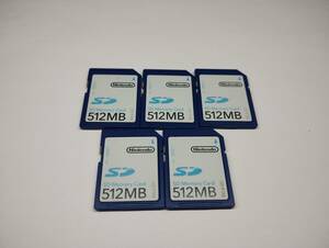 5枚セット　512MB　メガバイト　Nintendo　SDカード メモリーカード