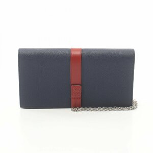 ロエベ WALLET ON CHAIN ブランドオフ LOEWE レザー ショルダーバッグ レザー 中古 レディース