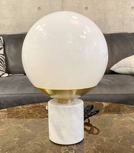 Groove-table lamp/white×gold (検 ブラス,ミッドセンチュリー,大理石,アルコランプ,midcentury,ガラスボール,カッシーナ,B&Bなどと相性良