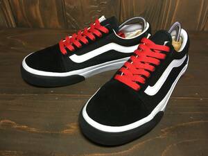 ★VANS バンズ 国内企画 OLD SKOOL オールドスクール 黒×白 ロゴ 24.5ｃm 美品 Used 検 SK8 スリッポン ハーフキャブ スタイル36